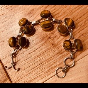 TIGER'S EYES BRACELET 925 SILVER